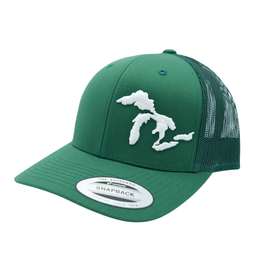 Great Lakes Trucker Hat Green/White