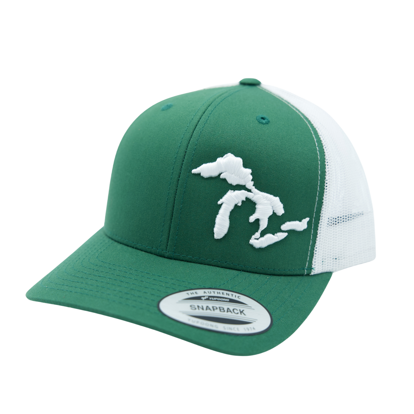Great Lakes Trucker Hat Green/White/White