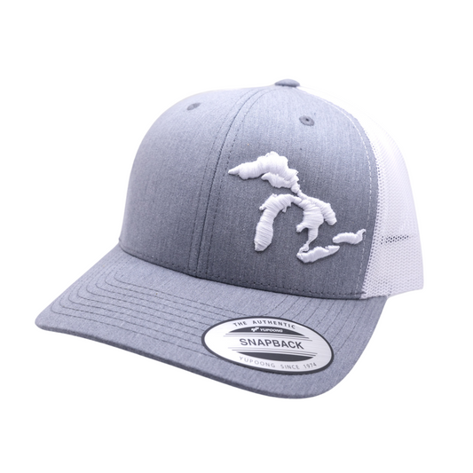 Great Lakes Trucker Hat Silver/White